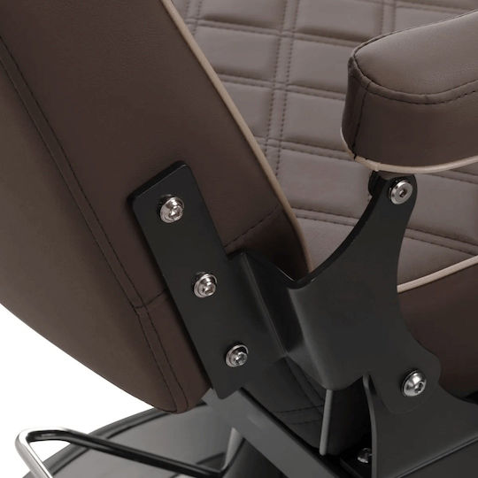 Barber Equipment Καρέκλα Barbier Braun mit verstellbarer Höhe