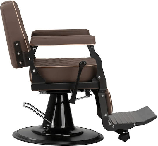 Barber Equipment Καρέκλα Barbier Braun mit verstellbarer Höhe
