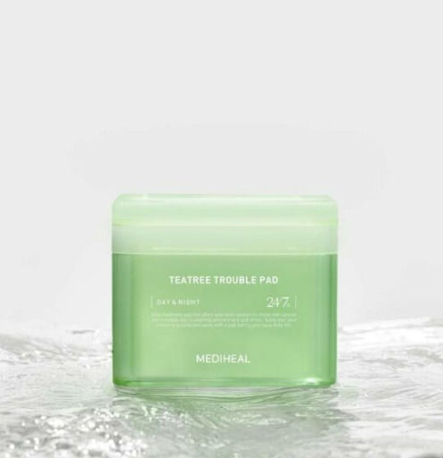 Mediheal Soothing Cotton Pads Sensitive & Acne-Prone Skin Teatree Trouble Facial Toner Pads Tea Tree & Lactobacillus 100pcs
