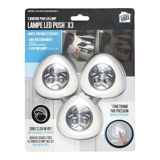 Je Cherche Une Idee LED Φωτιστικό Ασφαλείας με Αυτοκόλλητο Τοποθέτησης