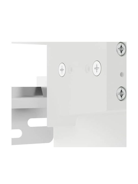 Living Room TV Unit with Lighting White