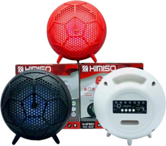 Kimiso QS-612 Ηχείο Bluetooth 8W με Ραδιόφωνο και Διάρκεια Μπαταρίας έως 4 ώρες Λευκό