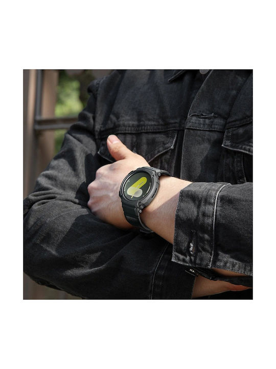 Spigen Rugged Armor Pro Silikonhülle in Schwarz Farbe für Samsung Galaxy Watch 8 44 mm