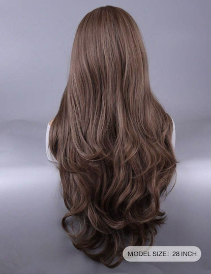 Hair Duty Wig with Synthetic Hair in Chestnut Color 80cm
