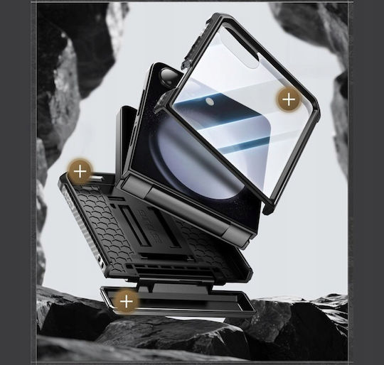Supcase Unicorn Beetle Pro Book Silicon / Plastic 0.33mm Negru (Galaxy Z Flip7)