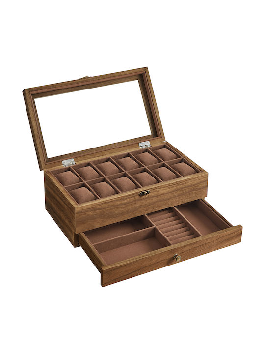 Songmics Κουτί Κοσμημάτων Ξύλινο Καφέ 34x19x12.5cm Songmics Κουτί Κοσμημάτων Ξύλινο Καφέ 34x19x12.5cm