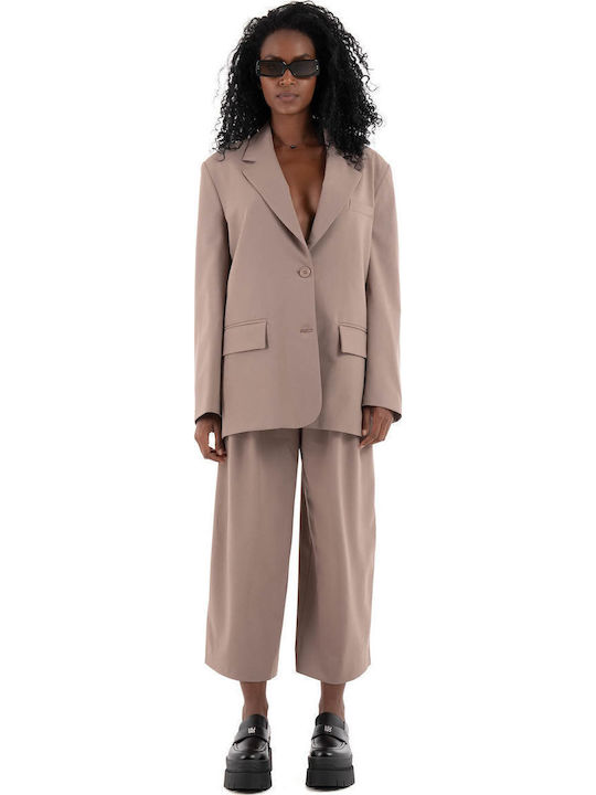 Black & Black Women's Blazer Black, Taupe