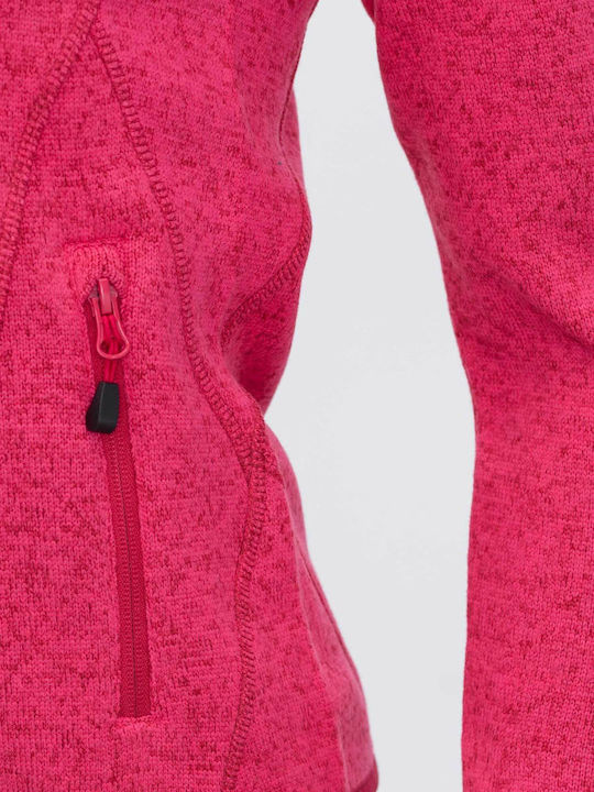 Women's Cardigan with Zipper Pink
