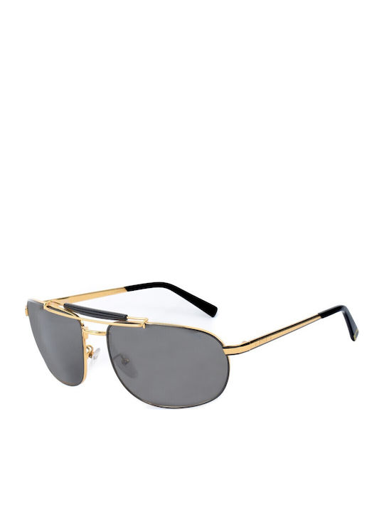 Sting Unisex Sonnenbrille mit Gold Metall Gestell und Schwarz Linse