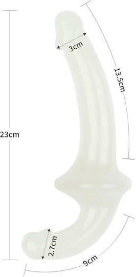 Lovetoy Lumino Play Blue Light Doppeldildo Blau
