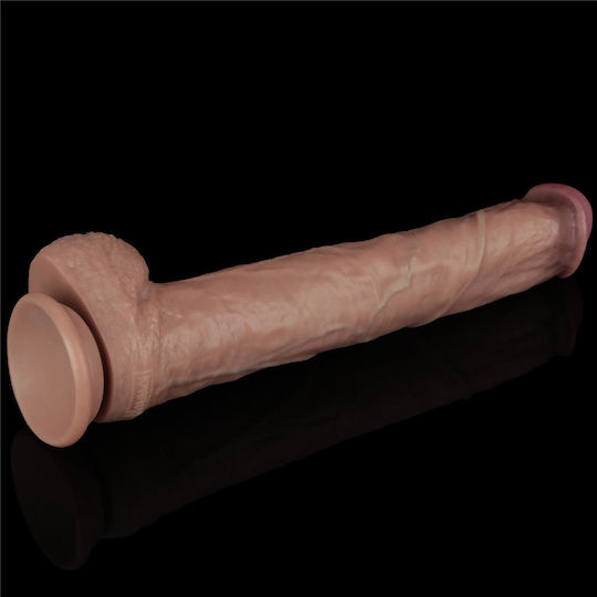 Dual Realistisches Dildo mit Hoden Fleisch