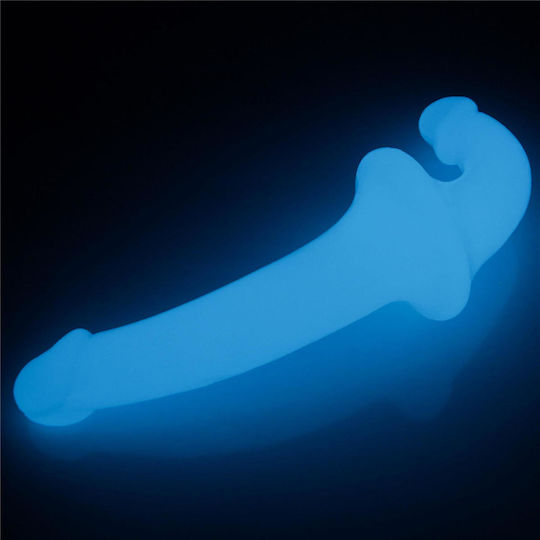 Lovetoy Lumino Play Blue Light Doppeldildo Blau