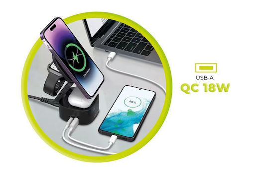 Mobile Origin Wireless Charger (Qi Pad) GaN 65W Power Delivery / Quick Charge 3.0 Blacks (PW1)