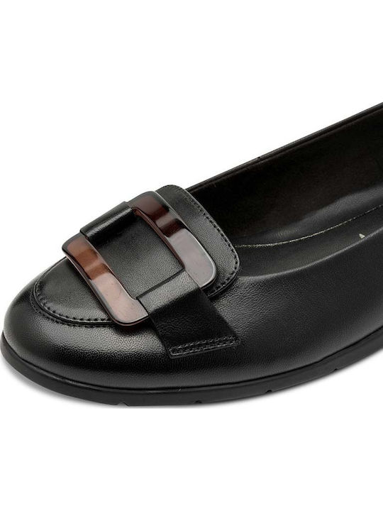 Leather Ballerinas Black