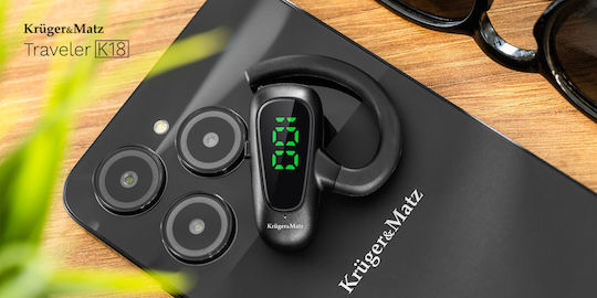 Kruger & Matz Traveler K18 Căști Bluetooth Handsfree In-ear Negre