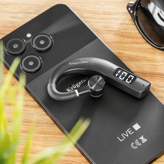 Kruger & Matz Traveler K17 In-ear Bluetooth Handsfree Ακουστικά Μαύρα