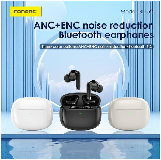 Foneng BL152 In-Ear Bluetooth-Freisprecheinrichtung Kopfhörer mit Ladeetui Schwarz