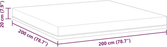 vidaXL Matratzentopper King Size Polyester 200x200cm