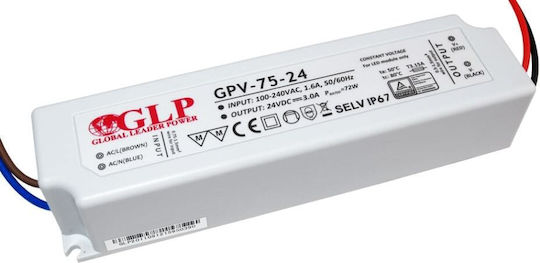 MPL Gpv-75-24 LED-Netzteil Wasserdicht IP67 Leistung 75W mit Ausgangsspannung 24V