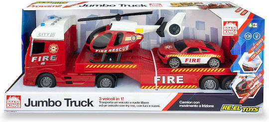 Re.el Toys Fire Truck Pull Back for 4+ Years