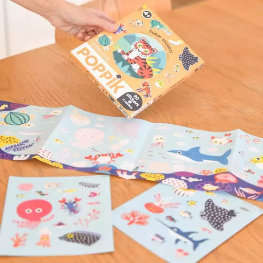 Poppik Sticker Box 100 Αυτοκόλλητα Άγρια Ζώα