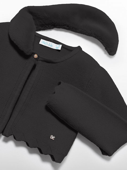 Kids Cardigan Knitted Black