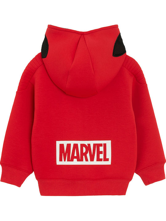 Kinder-Sweatshirt Strickjacke mit Kapuze Rote Spiderman