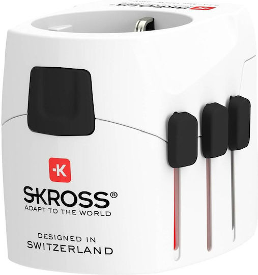 Skross 2 Buc Adaptor Pentru Prize De La Universal La Universal Cu 2 Porturi USB