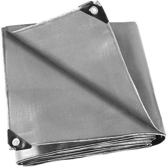 Grasher Αδιάβροχος Μουσαμάς 120gr/m² 8x6μ. Ελαφρού Τύπου Γκρι