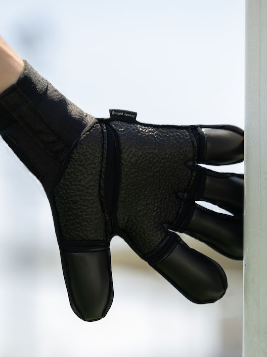 Fearless Goalkeepers Wolf Ironpalm Adults & Kids Goalkeeper Gloves Black Onyx Black