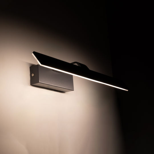 GloboStar Mirror Modern Wall Lamp with Integrated LED and Natural White Light Grey 42x5x15cm