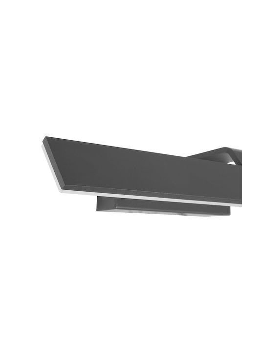 GloboStar Mirror Modern Wall Lamp with Integrated LED and Natural White Light Grey 42x5x15cm