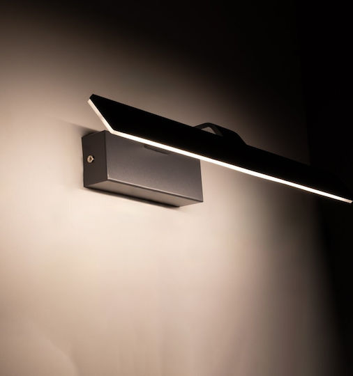 GloboStar Mirror Modern Wall Lamp with Integrated LED and Natural White Light Grey 42x5x15cm