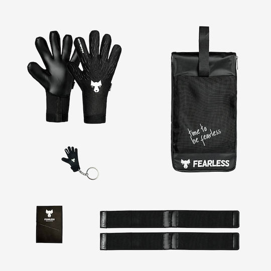 Fearless Goalkeepers Wolf Pro Γάντια Τερματοφύλακα Ενηλίκων & Παιδικά Μαύρα Onyx Black