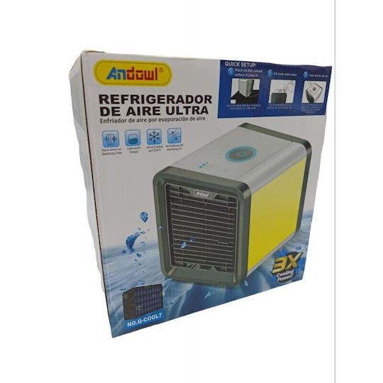 Andowl Q-COOL7 Mini Κλιματιστικό USB με Νερό και Φωτισμό Λευκό