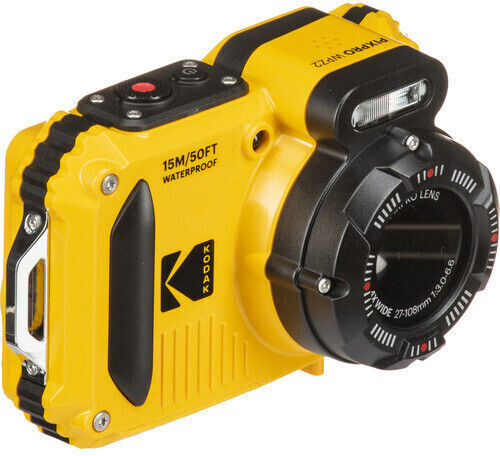 Kodak WPZ2 Compact Φωτογραφική Μηχανή 16MP Full HD (1080p) Οπτικού Ζουμ 4x Κίτρινη