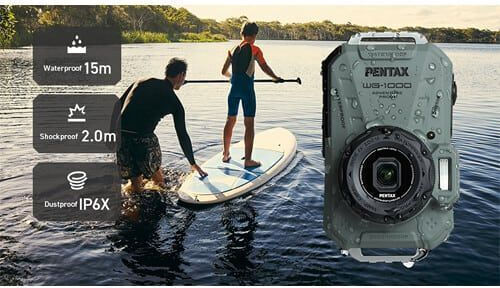 Pentax WG-1000 Compact Φωτογραφική Μηχανή 16MP Οπτικού Ζουμ 4x με Οθόνη 2.7" Γκρι