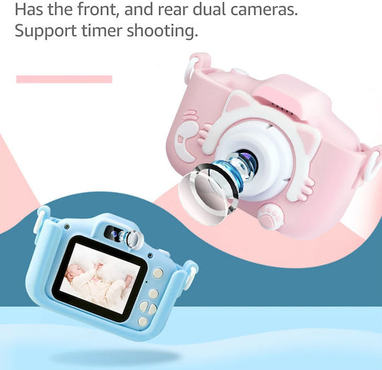 Q1 Kitty Kids Kinderkamera 12MP Rosa