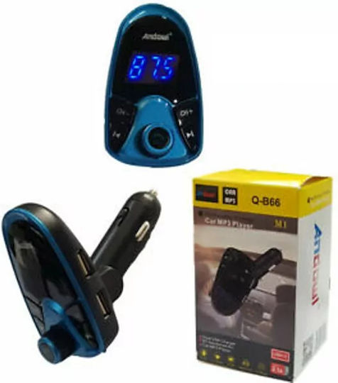 Andowl FM Transmitter Αυτοκινήτου Q-B68 mit Bluetooth / USB Schwarz