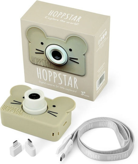 Hoppstar Rookie Compact Φωτογραφική Μηχανή 30MP Oat Γκρι
