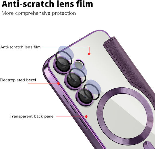 Techsuit Buchen Sie Silikon Lila (Galaxy S23)