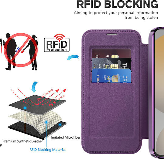 Techsuit Buchen Sie Silikon Lila (Galaxy S23)