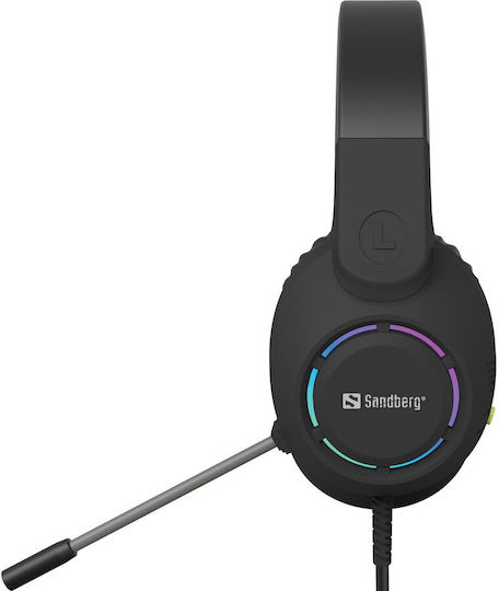 Sandberg Auf dem Ohr Multimedia-Headsets mit Mikrofon und Verbindung USB-A in Schwarz Farbe 126-49