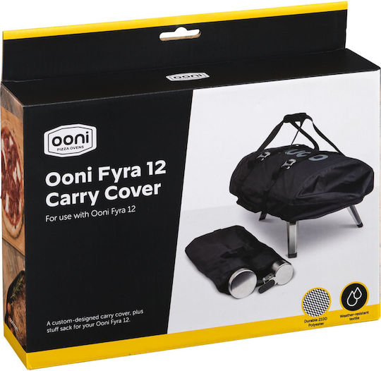 Ooni Grill Cover Black Compatible with the Fyra 12 from Polyester with UV Protection 27cmx19cmx19cmcm