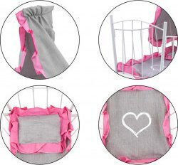 Lily Cradle Bed Dolls Canopy Prestige Pink