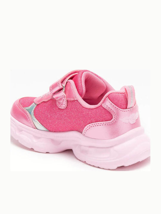 Παιδικά Sneakers με Σκρατς & Φωτάκια Φούξια