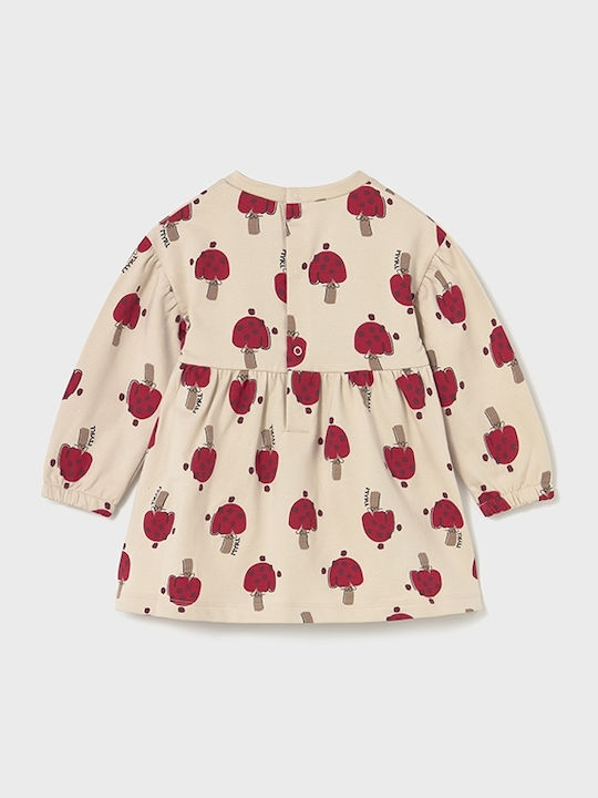 Kinderkleid Mädchenkleider Langärmelig Beige