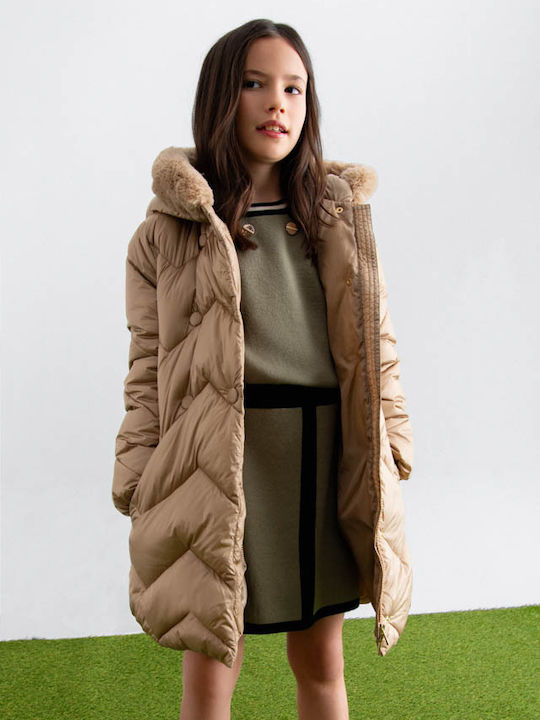Kids' Casual Jacket Long with Hood Gold