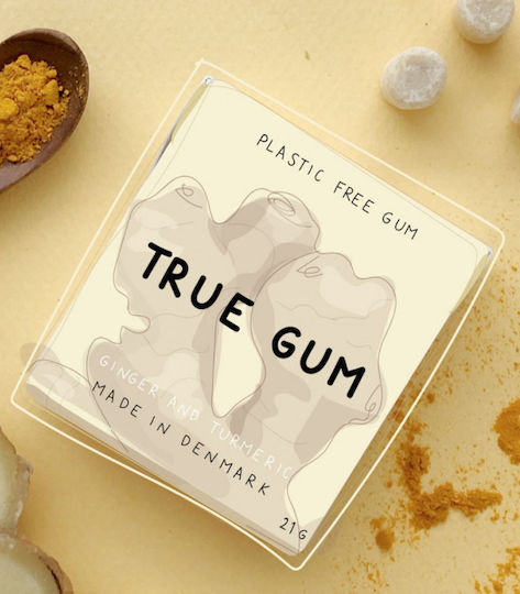 True Gum Chewing Gum with Ginger & Turmeric Flavour No Added Sugar 21g