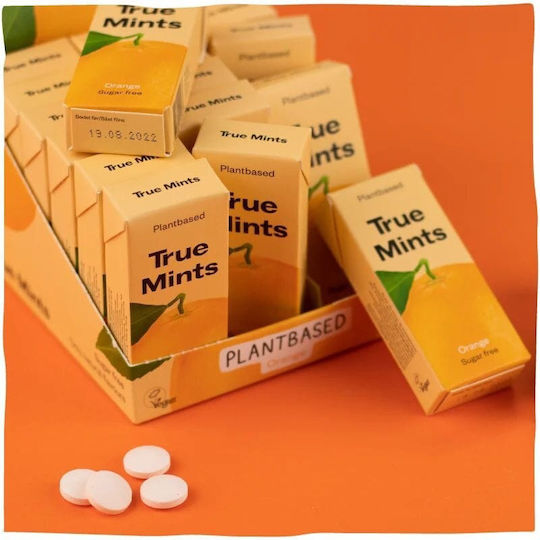 True Gum Καραμέλες με Γεύση Πορτοκάλι Χωρίς Προσθήκη Ζάχαρης 13gr